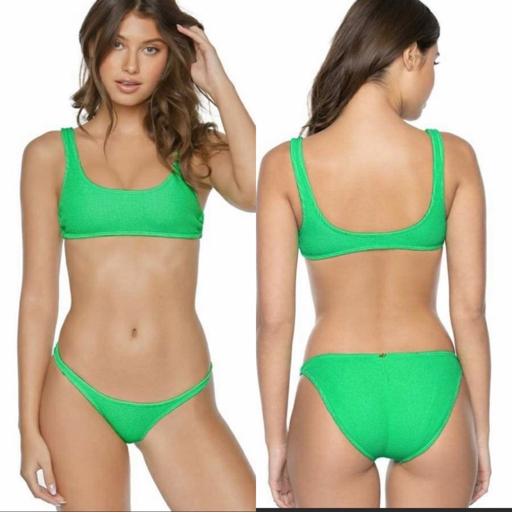PILYQ -PQ - Kiwi Reef Ring Halter Full Bikini Set